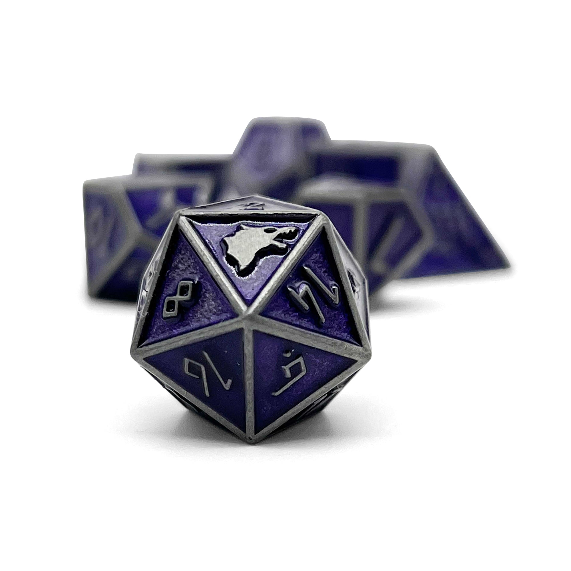 Norse Themed Metal Dice Set