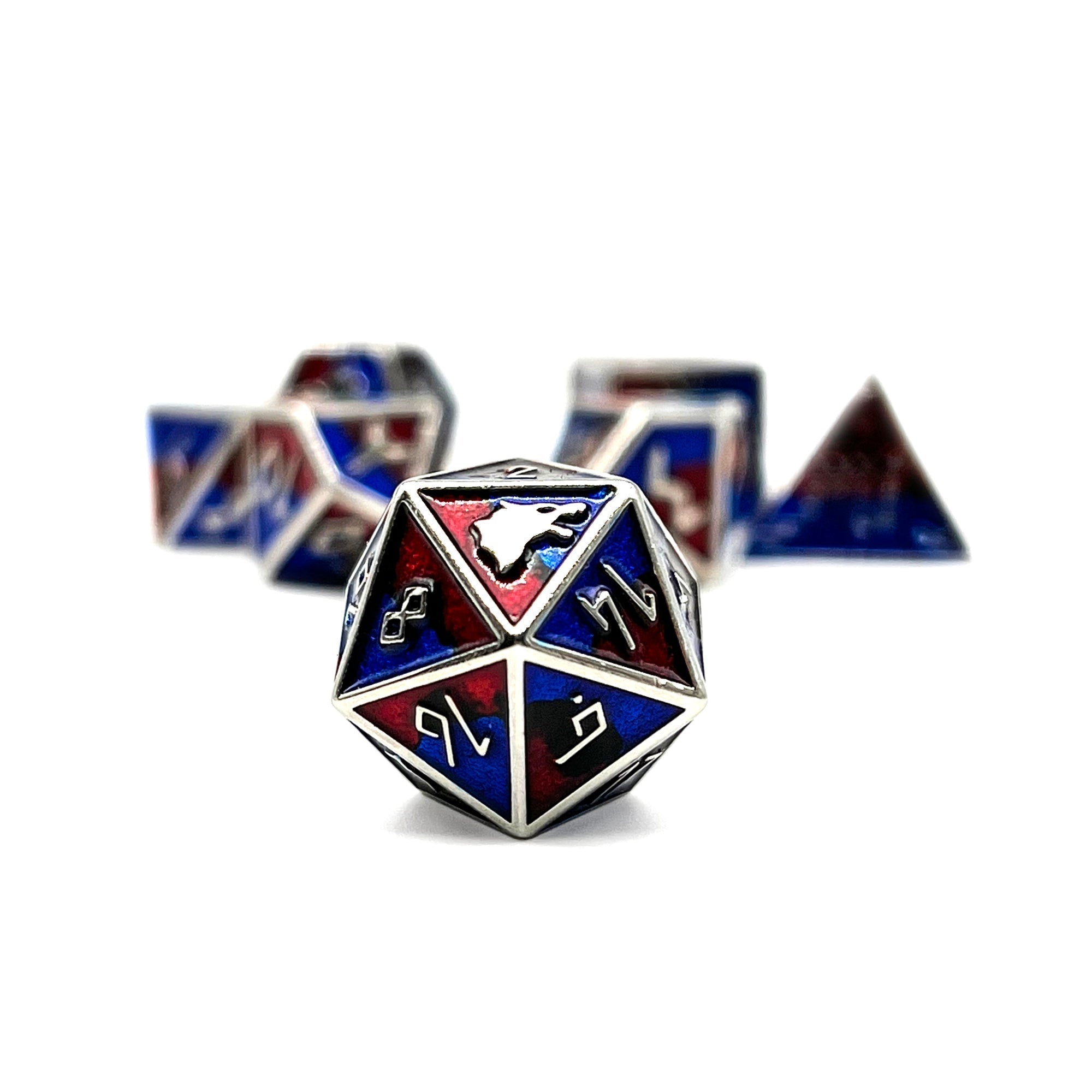 Norse Themed Metal Dice Set