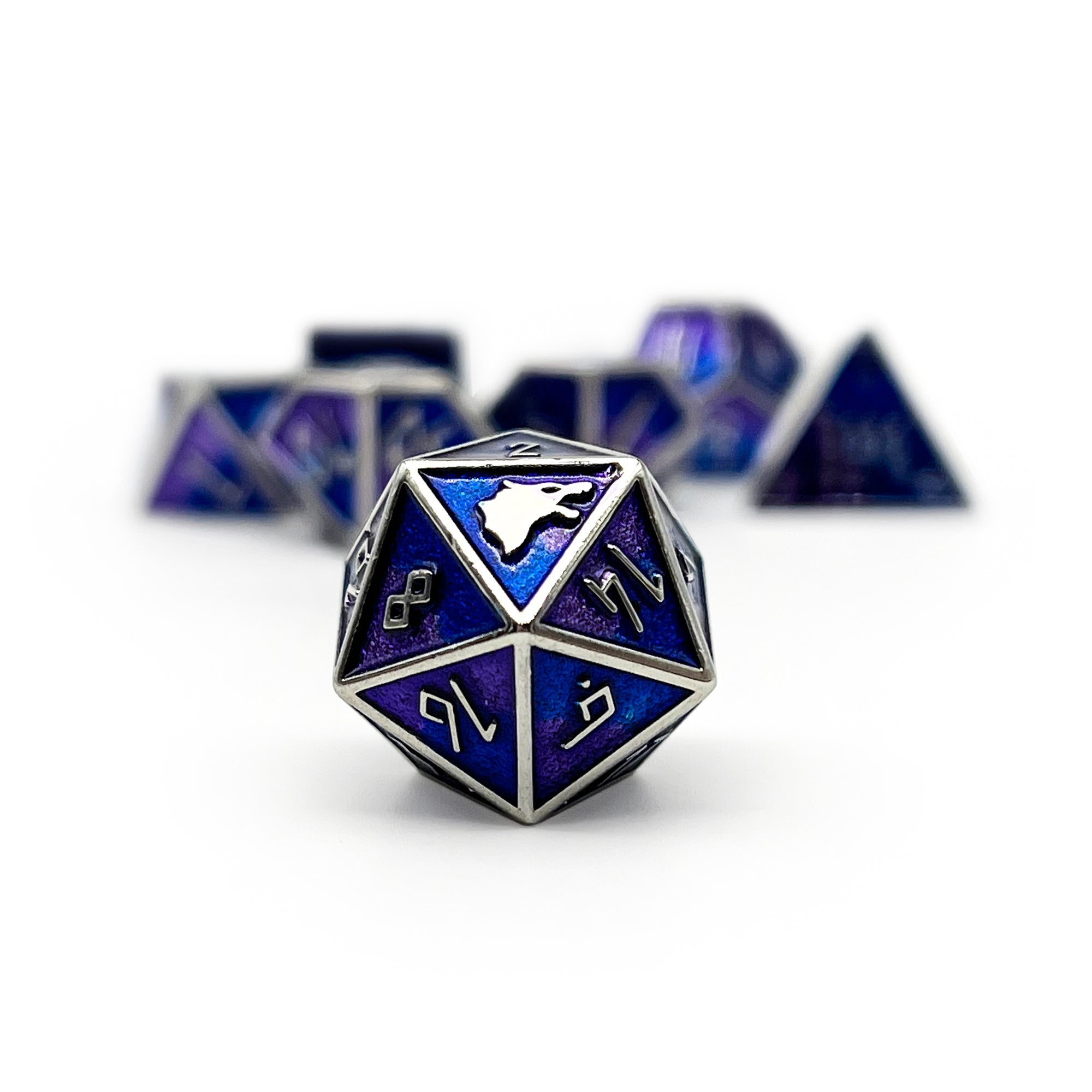 Norse Themed Metal Dice Set