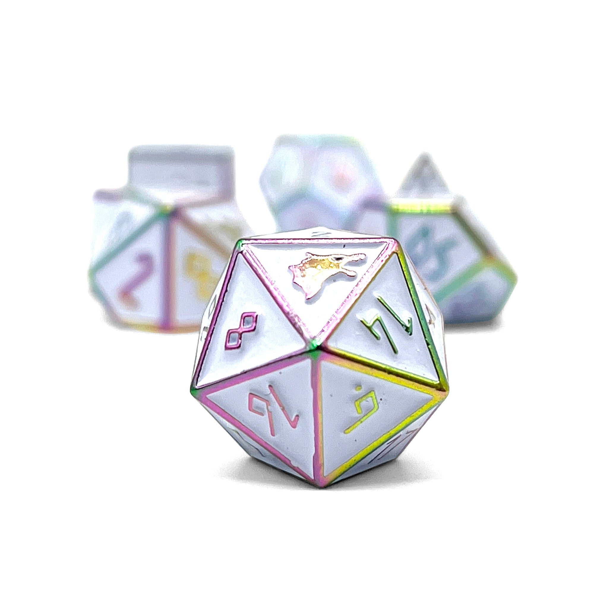 Norse Themed Metal Dice Set