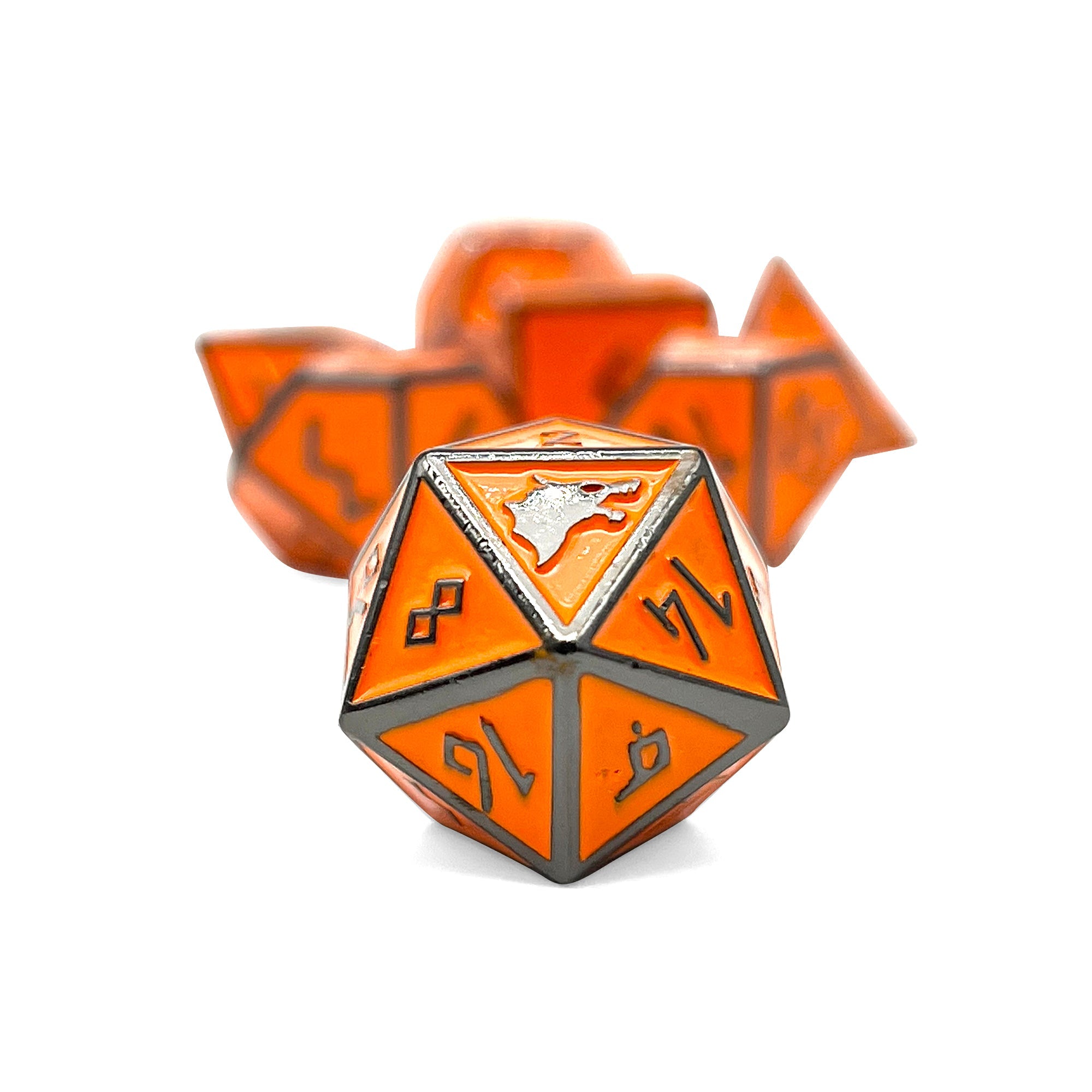 Norse Themed Metal Dice Set