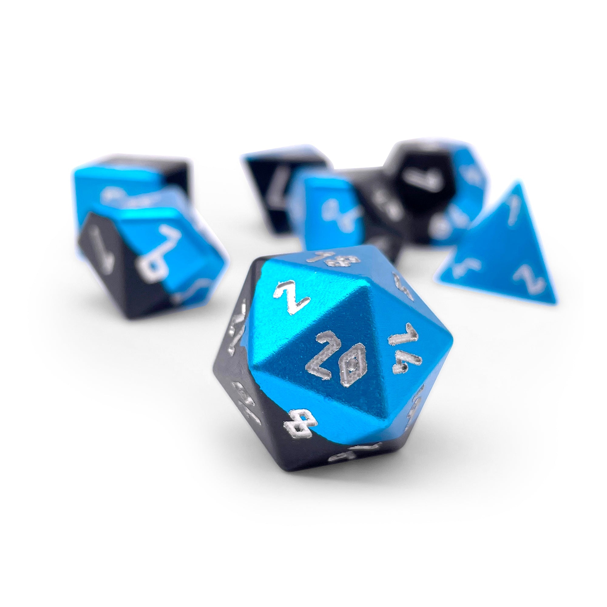 Hybrid 6063 Aluminum 7 Piece RPG Dice Set