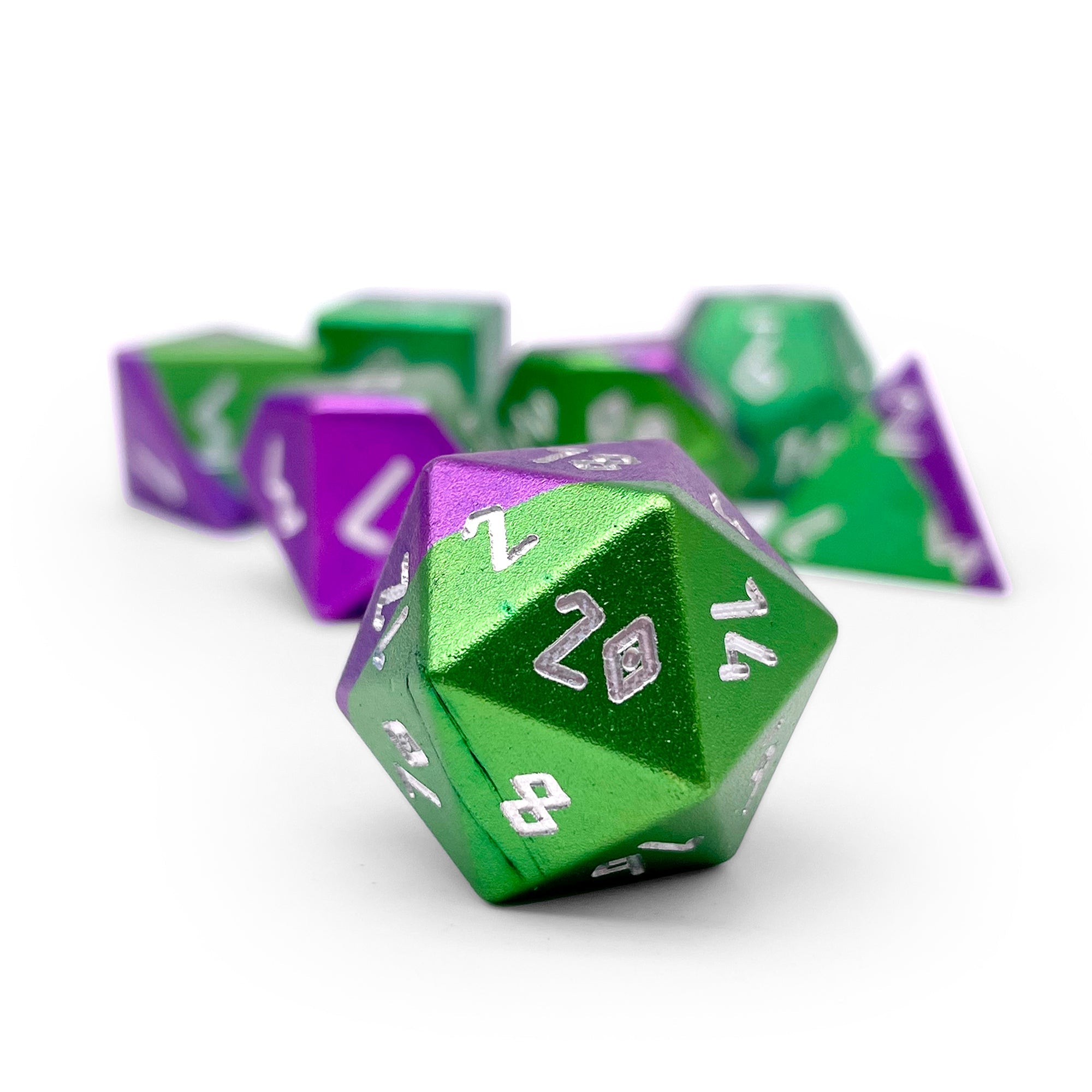 Hybrid 6063 Aluminum 7 Piece RPG Dice Set