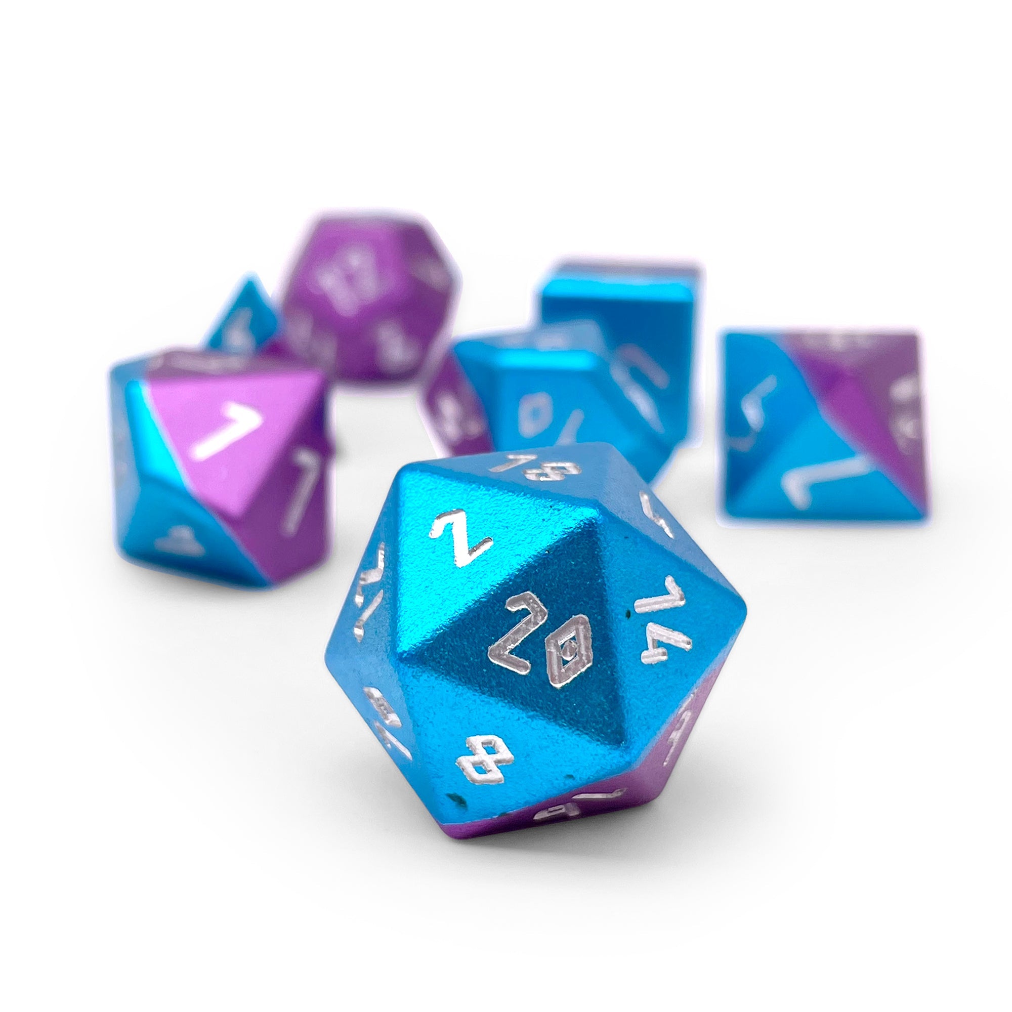 Hybrid 6063 Aluminum 7 Piece RPG Dice Set