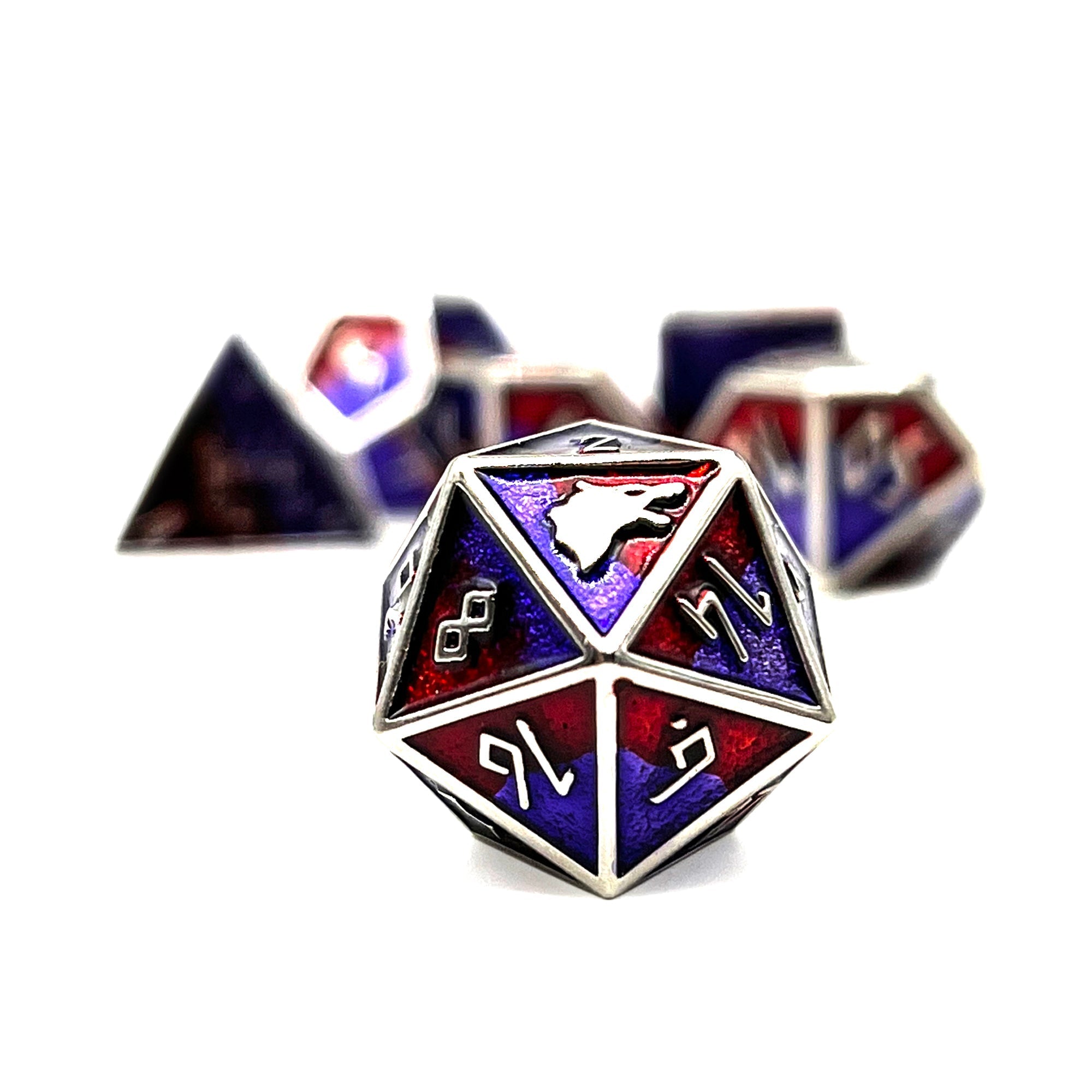 Norse Themed Metal Dice Set