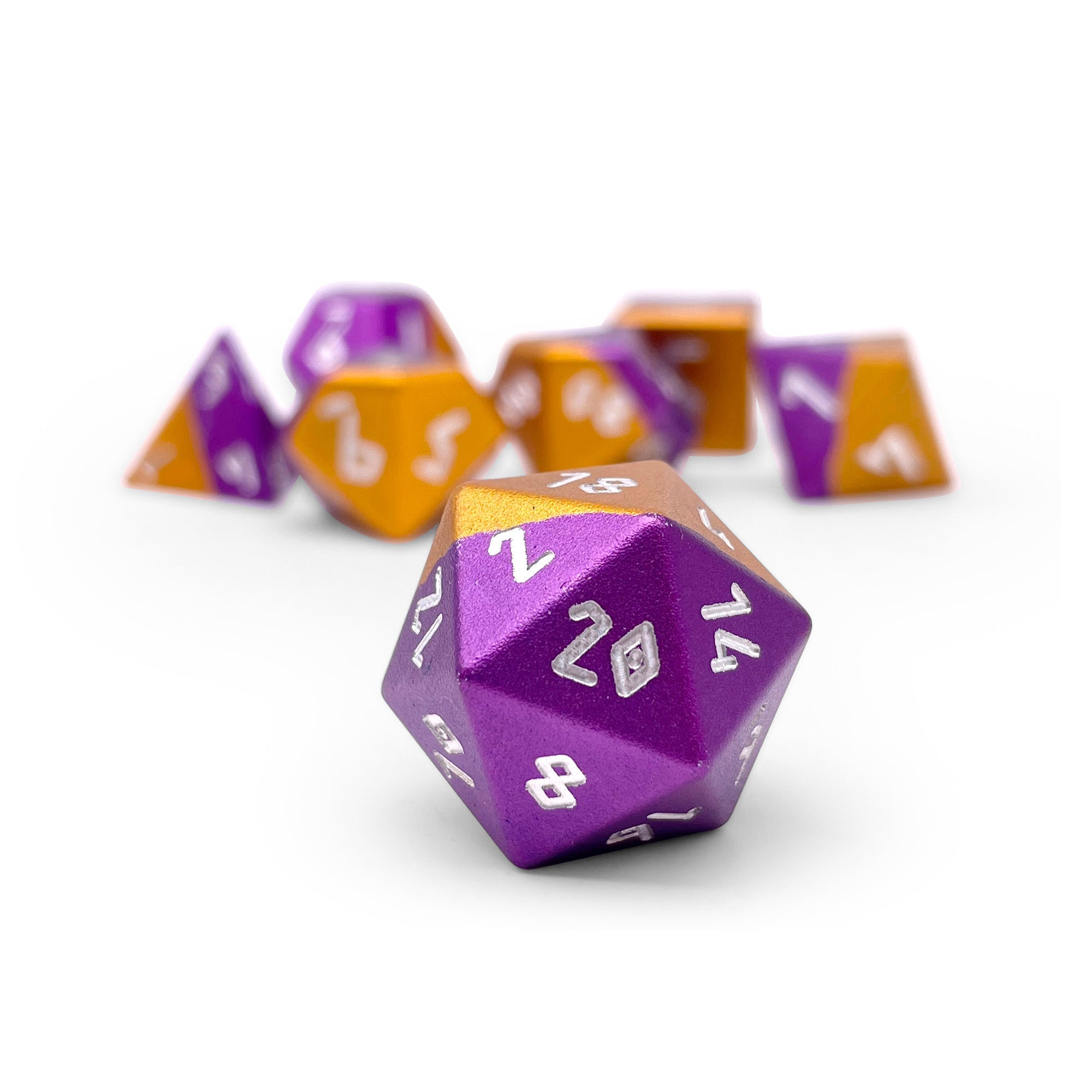Hybrid 6063 Aluminum 7 Piece RPG Dice Set
