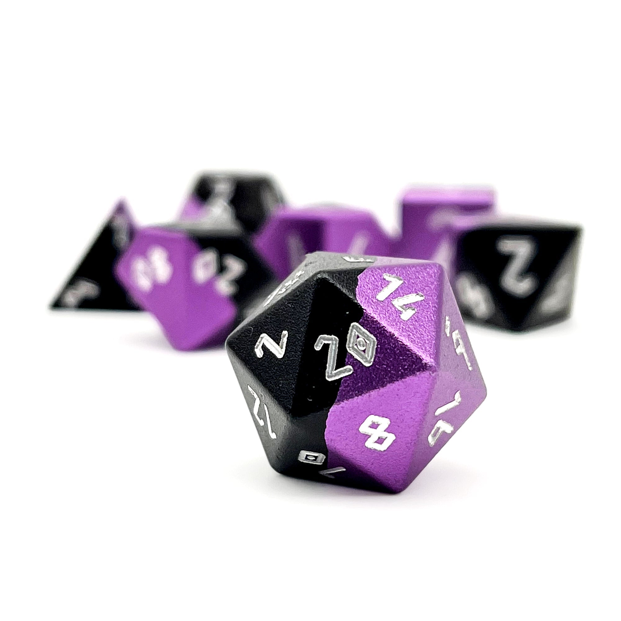 Hybrid 6063 Aluminum 7 Piece RPG Dice Set