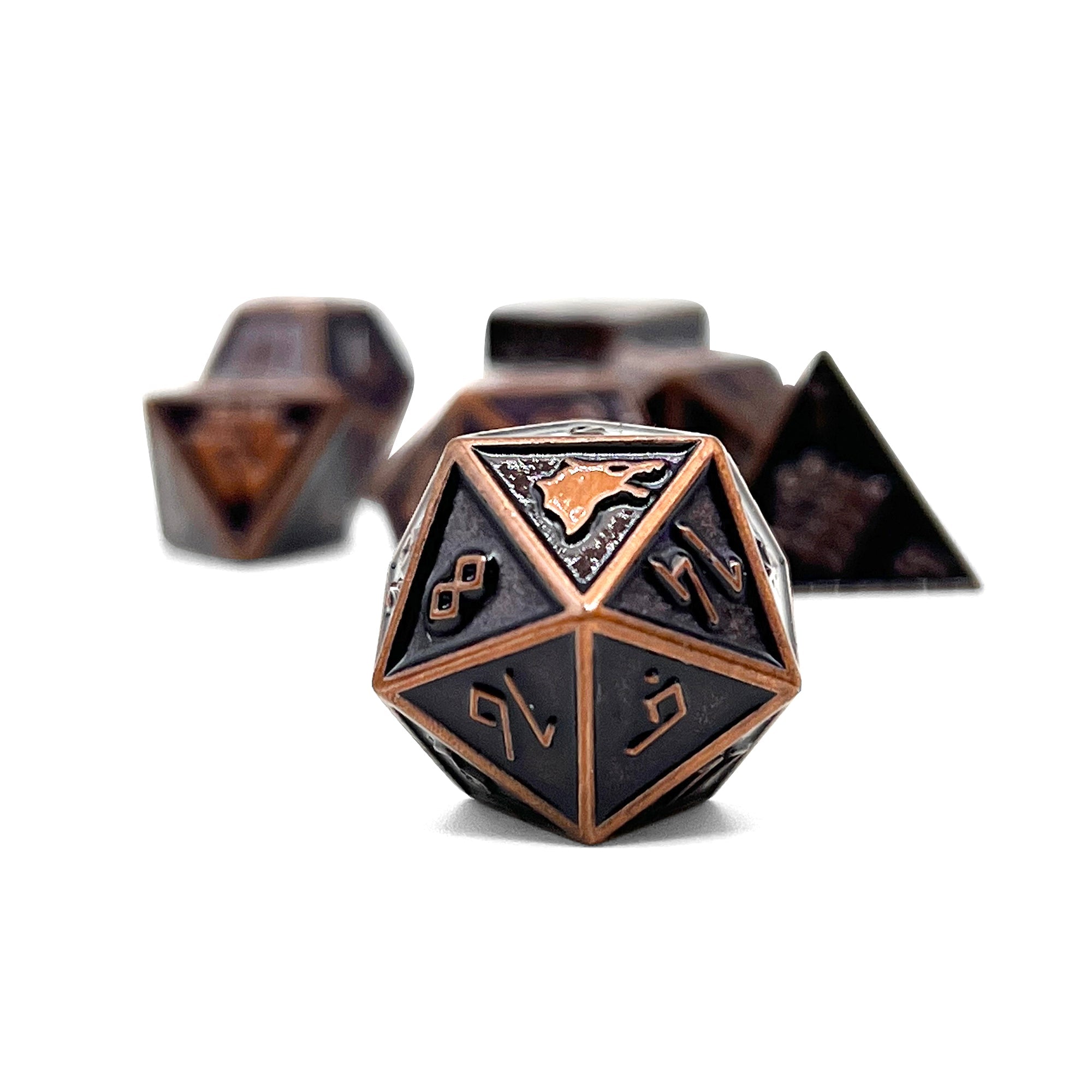 Norse Themed Metal Dice Set