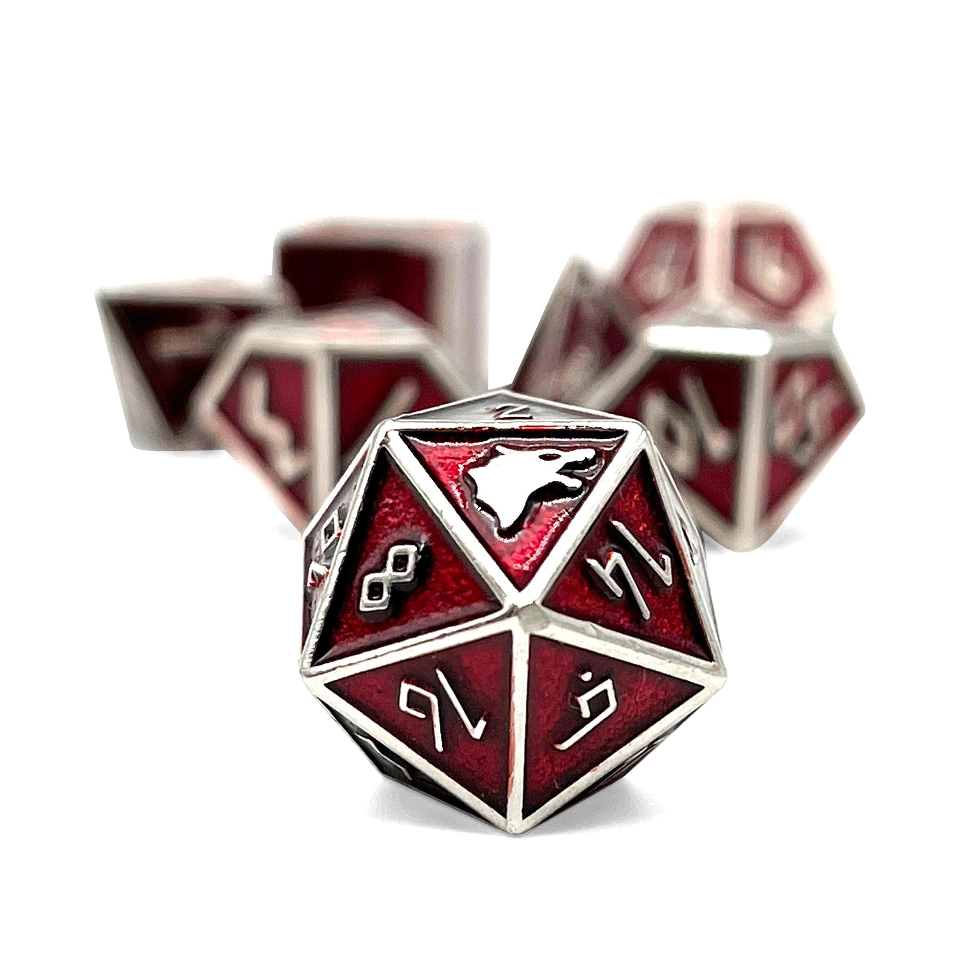 Norse Themed Metal Dice Set