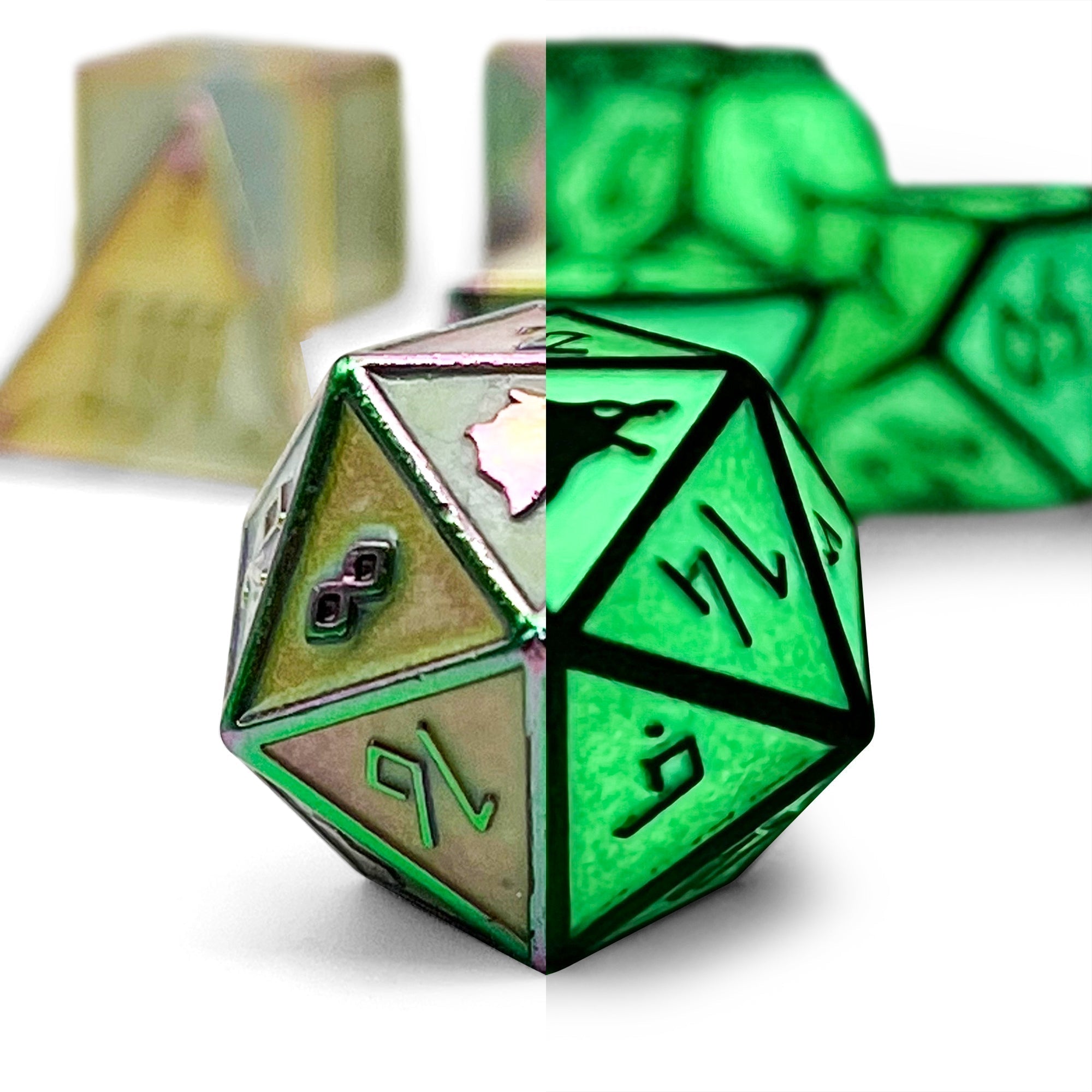 Norse Themed Metal Dice Set
